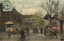 PARIS BOULEVARD DES INVALIDES ET INSTITUT DES JEUNES AVEUGLES TRAMWAY - District 07