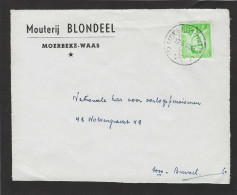 OCB 1068P3 - 3,50 Fr. Boudewijn Op Briefvoorzijde - Devant De Lettre - MOERBEKE (WAAS) - 1970 - Mouterij Blondeel - 1953-1972 Brillen