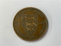 1913 Jersey 1/12 Shilling, XF Extremely Fine, Low 204k Mintage - Jersey