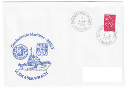 X321  -  GENDARMERIE MARITIME -  BRIGADE DE BREST - VCSM ABER WRACH - Poste Navale