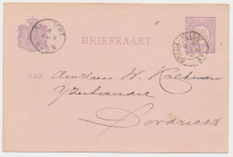 Bergen Op Zoom Trein Kleinrondstempel Breda - Vlissingen IV 1888 - Covers & Documents