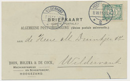 Firma Briefkaart Hoogezand 1911 - Machinefabriek - Scheepswerf - Zonder Classificatie