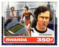 RWANDA 2017 - 1v - MNH - Beckenbauer - Fußball - Futbol Stadium - World Cup Russia Soccer Calcio Germany Football Bayern - Otros & Sin Clasificación