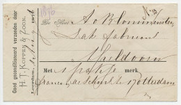Leerdam - Apeldoorn 1876 - Pacschuit Rotterdam - Brieven En Documenten