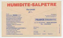 Postal Cheque Cover France 1990 Humidity - Mold - Isolation - Sin Clasificación