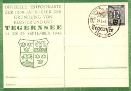 73852752 Tegernsee Festpostkarte Zur Gruendung Von Kloster Und Ort Tegernsee  Te - Tegernsee