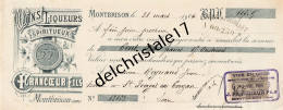 42 0478 MONTBRISON LOIRE 1904 Vins Liqueurs Spiritueux J. FRANCOEUR Fils à REYNAUD - Lettres De Change