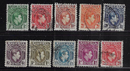 NIGERIA 1938-1944  SCOTT #53-55,57,58,60-62,65,66  USED - Nigeria (...-1960)