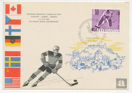 Postcard / Postmark Yugoslavia 1966 Ice Hockey - World Championship - Hiver