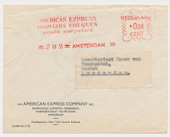 Meter Cover Netherlands 1953 - Satas 102 American Express Travelers Cheques - Amsterdam - Non Classificati