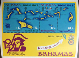 Bahamas 1972 Tourism Year Minisheet MNH - 1963-1973 Ministerial Government