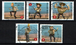 België OBP 3888/92 - 5 Zegels Uit Boekje B101 - Suske En Wiske, Bande Dessinée Bob Et Bobette - Used Stamps