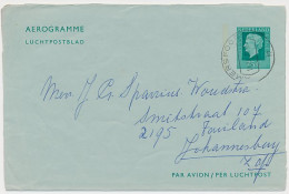 Luchtpostblad G. 25 Amersfoort - Johannesburg Zuid Afrika 1976 - Postal Stationery