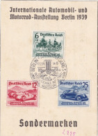 GERMANIA - Terzo Reich - Esposizione Internazionale Di Automobili E Motociclette Berlino 1939 - Brieven En Documenten