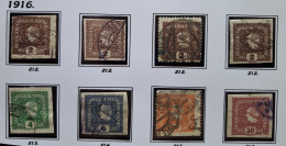 Österreich 1916, Merkurkopf Mi 212-16 Gestempelt - Used Stamps