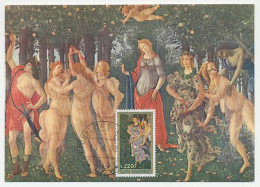 Maximum Card San Marino 1972 Spring - Botticelli - Climat & Météorologie