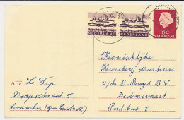 Briefkaart G. 338 / Bijfrankering Lonneker - Dedemsvaart 1975 - Interi Postali