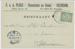Firma Briefkaart Veendam 1910 - Steenkolen - Cokes - Zonder Classificatie