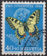 1954 Schweiz Pro Juventute ° Zum:CH J157,Yt:CH 557, Mi:CH 606, Schwalbenschwanz Insekten - Used Stamps