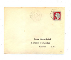 Lettre Cachet Hexagonal Le Rouget Sur Decaris - Handstempel