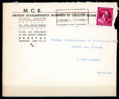 BE   724R    Obl.   ---   Lettre Cachet Liège / Belle Flamme : Le Marché Noir Retarde La Vie Normale - 1946 -10 %