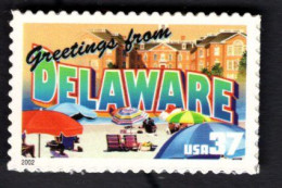 294341556  2002 SCOTT 3703 (XX) POSTFRIS MINT NEVER HINGED GREETINGS FROM AMERICA - DELAWARE - Nuovi