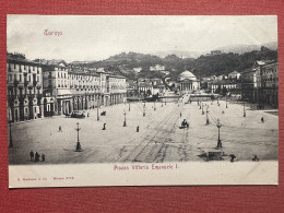 Cartolina - Torino - Piazza Vittorio Emanuele I  - 1900 Ca. - Autres & Non Classés