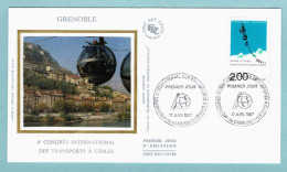 FDC France 1987 - 6ème Congrès International Des Transports à Câbles - YT 2480 - 38 Grenoble - 1980-1989