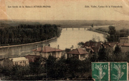 91 - ATHIS MONS / LES BORDS DE SEINE (carte Toilée) - Athis Mons