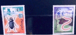 FOROYAR 1991 2 V ** MNH YT 213 214 Insect Of FAROE ISLAND - Otros & Sin Clasificación