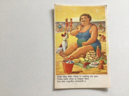 Carte Postale Ancienne Humour Your Tiny Little Thing Is Waiting For You - Humor