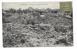 CPA RARE Circulée En 1920 - TERGNIER - Ruines Et Quartier De La Mairie - - Autres & Non Classés