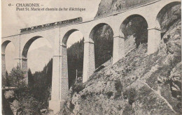 CHAMONIX CHEMIN DE FER ELECTRIQUE PONT St. MARIE ANNO 1911 FORMATO PICCOLO - Chamonix-Mont-Blanc