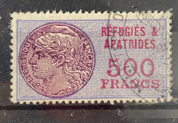 !!! FRANCE, TIMBRE FISCAL, RÉFUGIÉS & APPATRIDES N°205 - Timbres