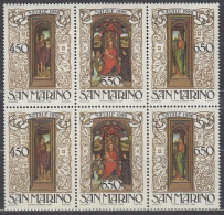 SAN MARINO  1351-1353, 6erBlock, Postfrisch **, Welihnachten, 1986 - Neufs