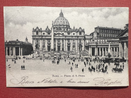 Cartolina - Roma - Piazza Di S. Pietro - 1902 - Andere & Zonder Classificatie