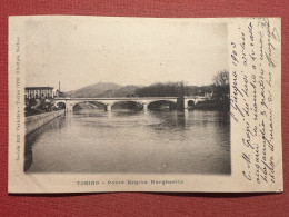 Cartolina - Torino - Ponte Regina Margherita - 1900 - Sonstige & Ohne Zuordnung