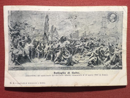 Cartolina Battaglia Di Goito - Bassorilievo Del Mon. Del Re Carlo Alberto - 1900 - Otros & Sin Clasificación