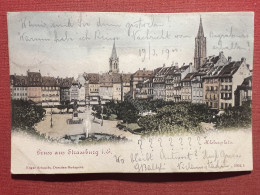 Cartolina - Gruss Aus Strassburg I. E. - Kleberplatz - 1900 - Non Classés