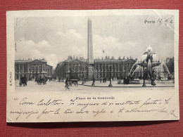 Cartolina - Paris - Place De La Concorde - 1902 - Non Classés