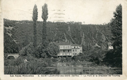 CPA - SAINT-LEONARD-DES-BOIS - LE PONT ET LE CHAPELET DU TOURING - Saint Leonard Des Bois