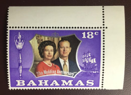 Bahamas 1972 18c Silver Wedding Watermark Inverted SG394w MNH - 1963-1973 Autonomia Interna