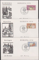 BRD FDC 1978 Nr.969-971 Europa Baudenkmäler ( D 926 ) - 1971-1980