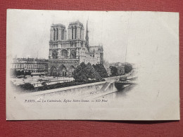 Cartolina - Francia - Paris - La Cathédrale, Eglise Notre-Dame - 1902 - Zonder Classificatie