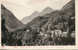 CPA -  SAINT-SAUVEUR - L'EGLISE - PONT NAPOLEON ET ROUTE DE GAVARNIE - Luz Saint Sauveur