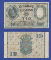 Sweden 10 Kronor 1944 Suède Svezia 10 Corone 1944 Suecia - Suède