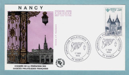 FDC France 1986 - Nancy - Congrès National De La Fédération Des Sociétés Philatéliques YT 2419 - 54 Nancy - 1980-1989