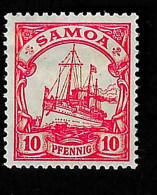 1919 SMS Hohenzollern  Michel DR-SAM 22 Stamp Number WS 72 Yvert Et Tellier WS 57 Stanley Gibbons WS G22 X MH - Samoa