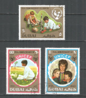 Dubai 1971 Used Stamps Mi.# 401-403 UNICEF - Dubai