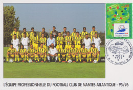 Carte   FRANCE   FOOTBALL   Coupe   Ligue  Des  Champions   1/4 De  Finale   NANTES  -  SPARTAK  MOSCOU   1996 - UEFA European Championship